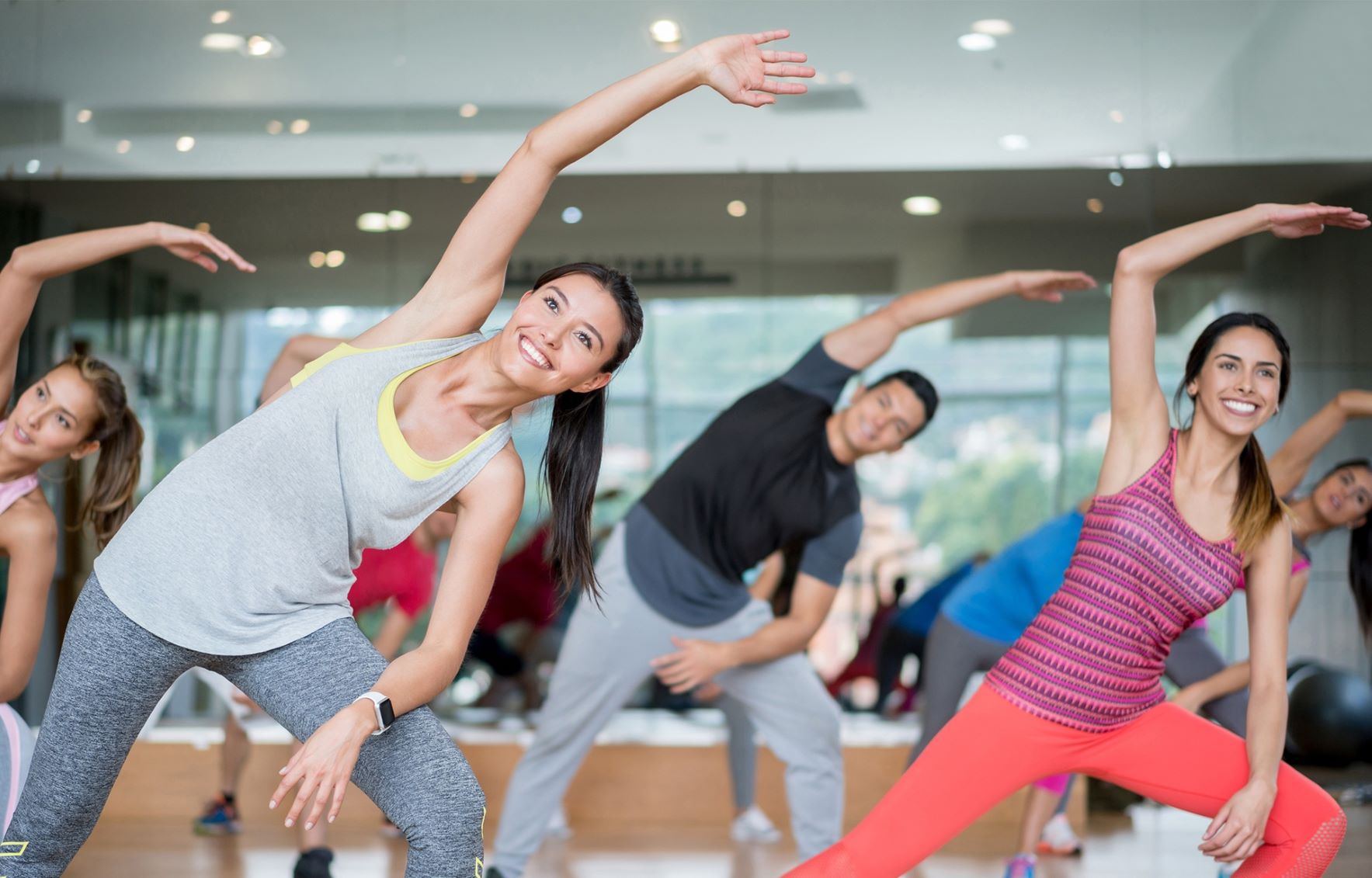 Group of people stretching
