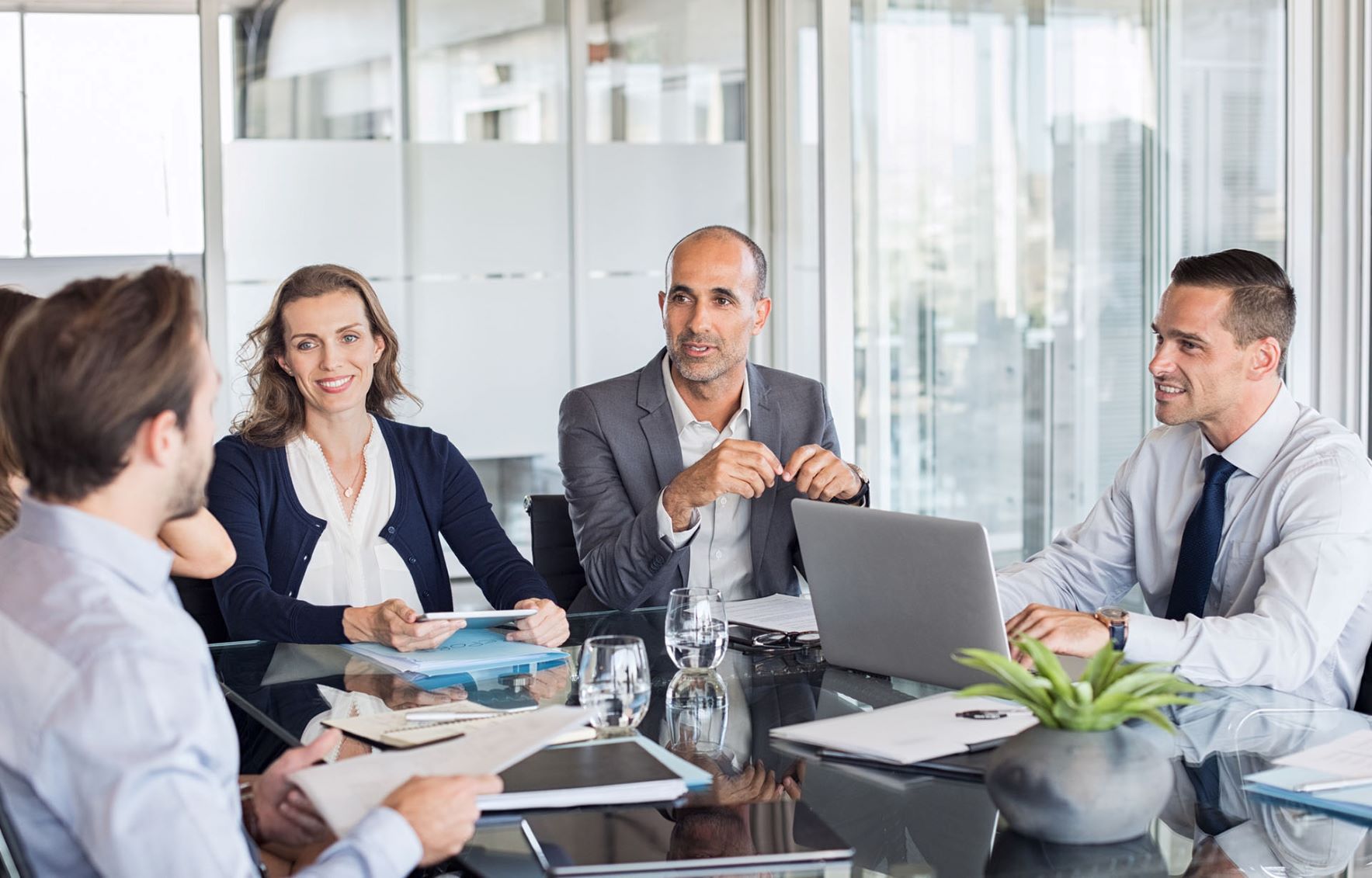 Group of people having a meeting