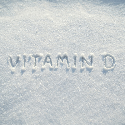 Vitamin D written in the snow