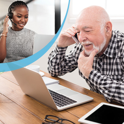 Collage of people talking on the phone